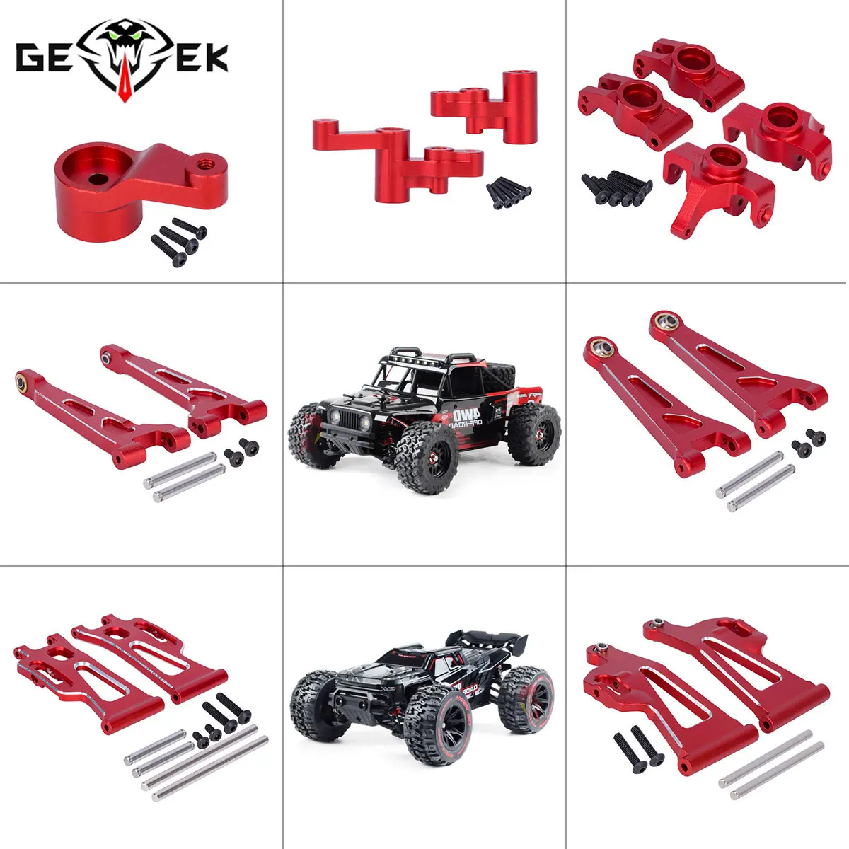 Rc Hobby Kit - Zestaw aluminiowych kielichów kierowniczych CNC, przednich