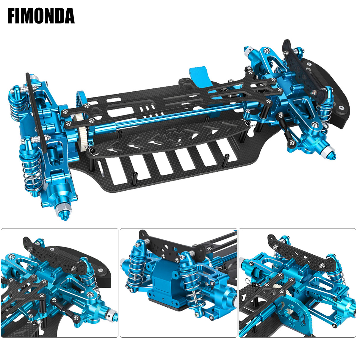 Rc Hobby Kit - Aluminiowa i karbonowa rama podwozia z
