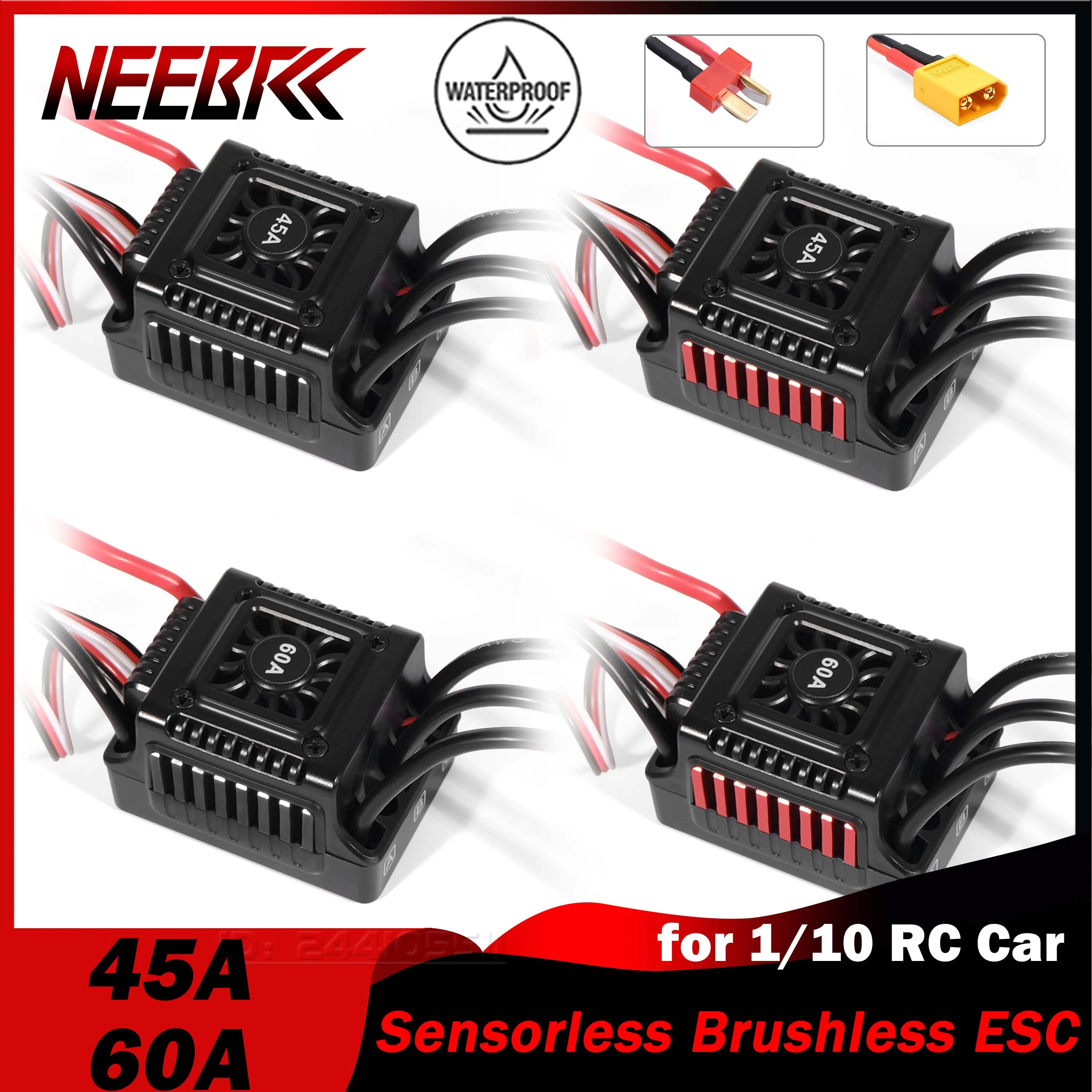 Esc Waterproof 60A - NEEBRC 45A 60A bezczujnikowy bezszczotkowy ESC
