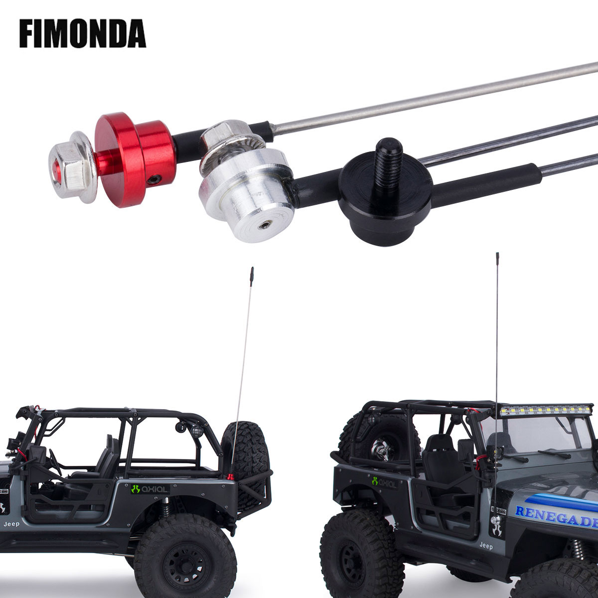Rc Hobby Room - 50cm metalowa regulowana antena symulacyjna z