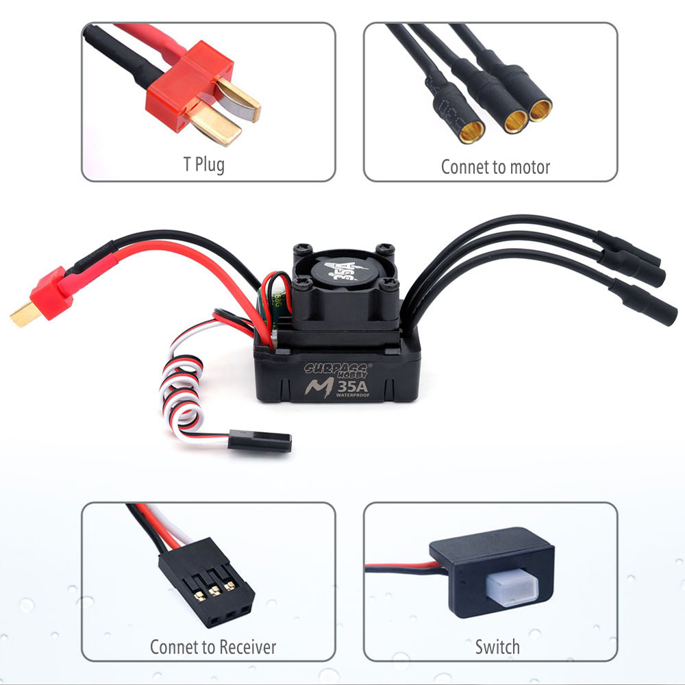 Esc Waterproof 60A - SURPASS HOBBY 60A 45A 35A Wodoodporny