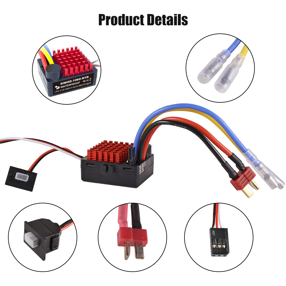 9IMOD 1060 RTR 60A ESC Szczotk – Esc Waterproof 60A recenzja i cena