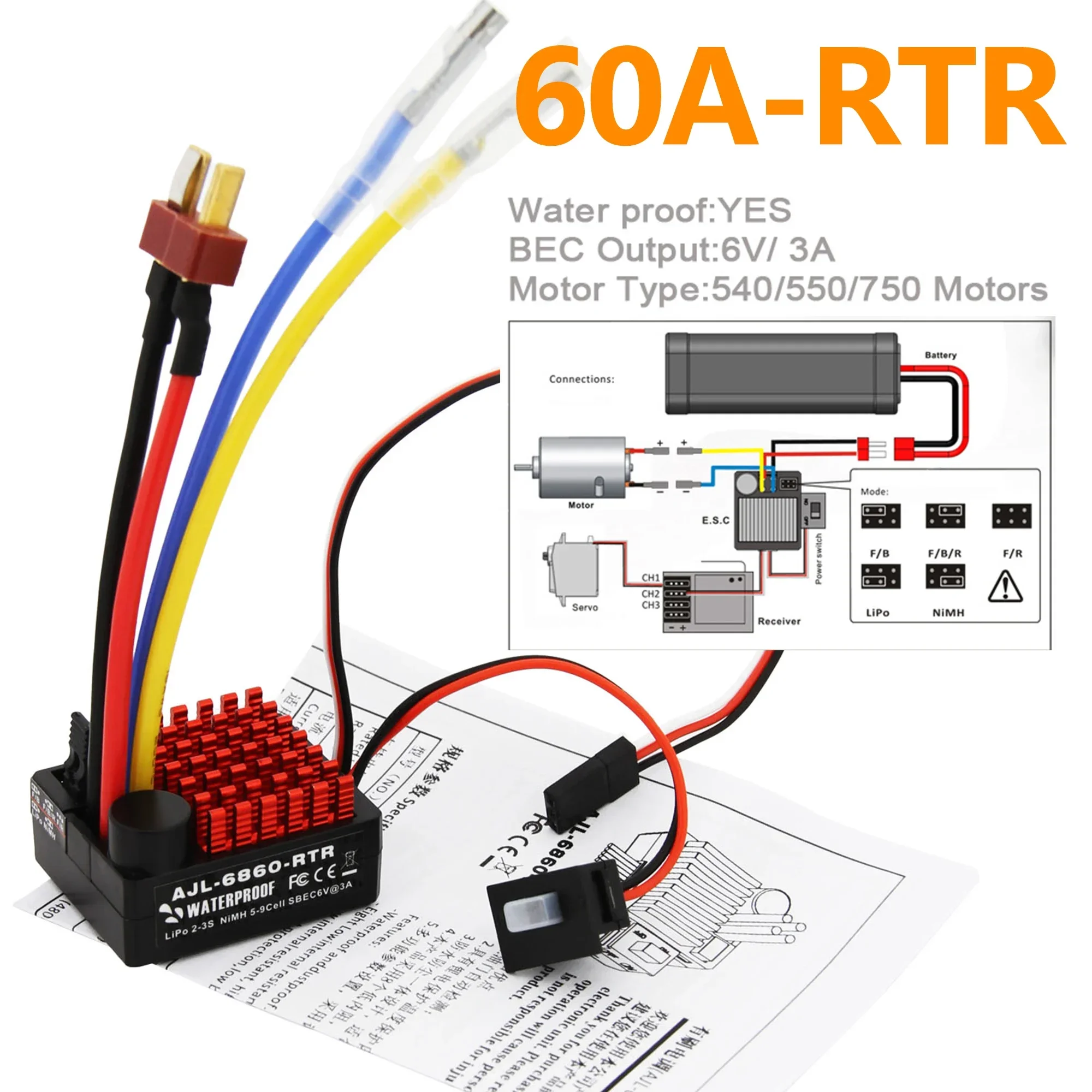 Wodoodporny regulator obrotów  – Esc Waterproof 60A recenzja i cena